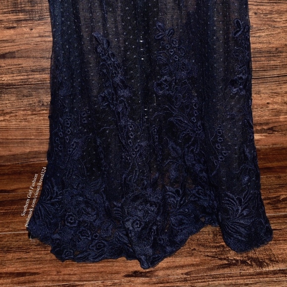 FREE PEOPLE Party Dress Intricate Long Draped Gown - Picture 6 of 8